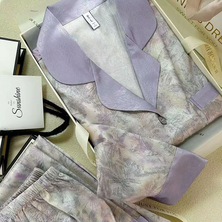 [더블 길이] 보라색 민족 스타일