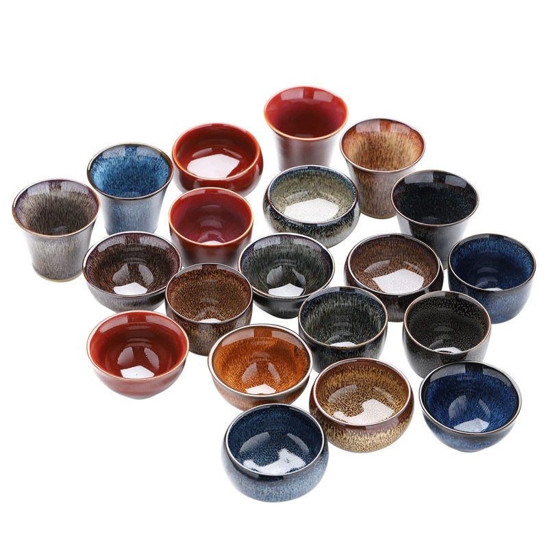 Мастер чашка Jun Kiln Change Special Ceramic Tea Cup Small Pin Cup Fashion Classic Douyu Cup Tea Cup Kung Fu Tea Set