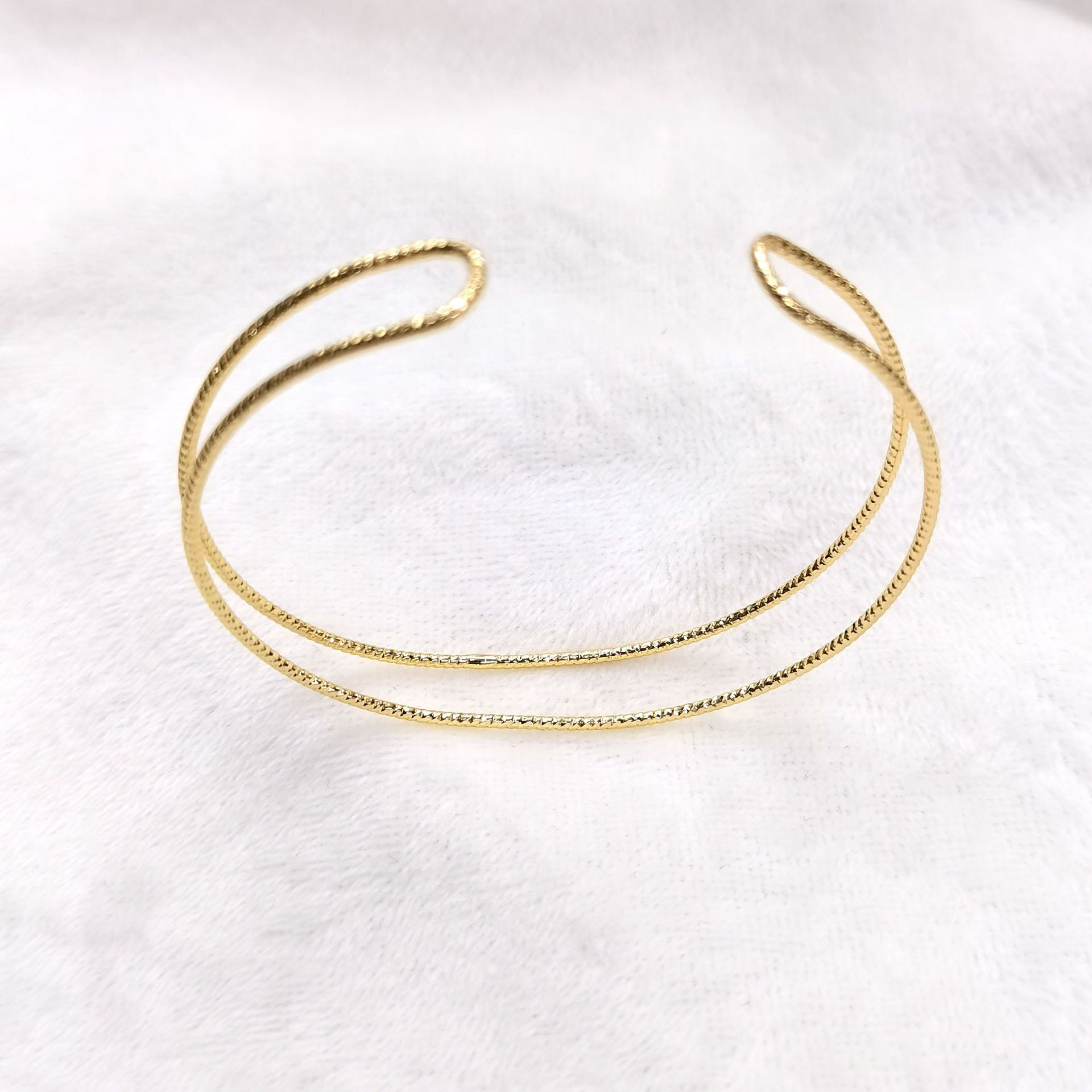 1 Piece Quantity Holiday, Daily Occasion Copper 14K Gold Plated Solid Color Rings Bracelets