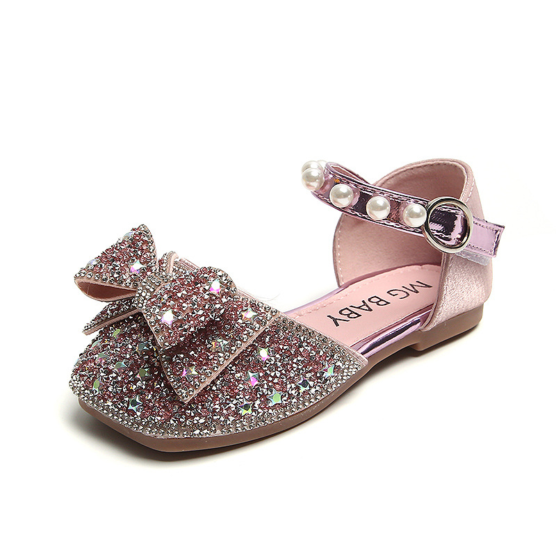 Κορεατική έκδοση γλυκιά πριγκίπισσα κοριτσιού με τόξο 2022 καλοκαίρι νέα δερμάτινα παπούτσια μικρά παιδικά σανδάλια_voghion.com