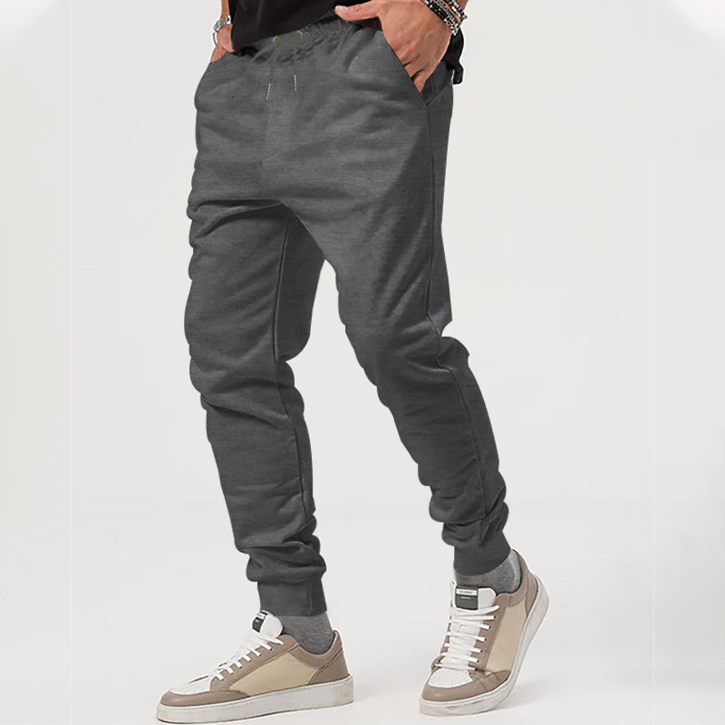 ​​Men's Slim-Fit Jogger Pants - Stretch Cotton Blend With Drawstring Waist, Versatile For Casual & Light Exercise (S-XXXL, Navy/Black/Olive Green)​​_voghion.com