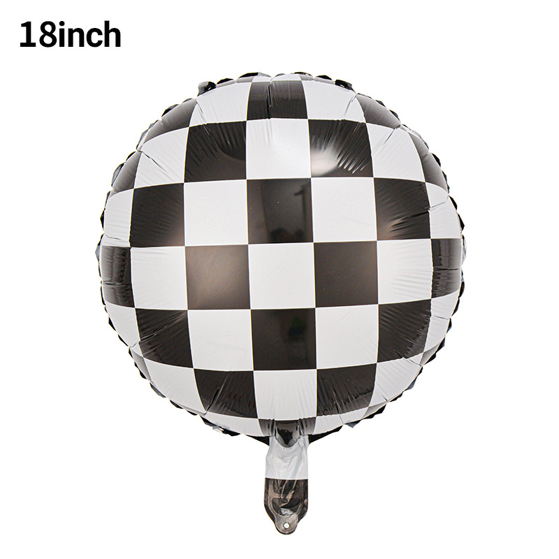 Globo de aluminio con diseño de bandera de competición de automovilismo de Fórmula 1, decoración para fiestas