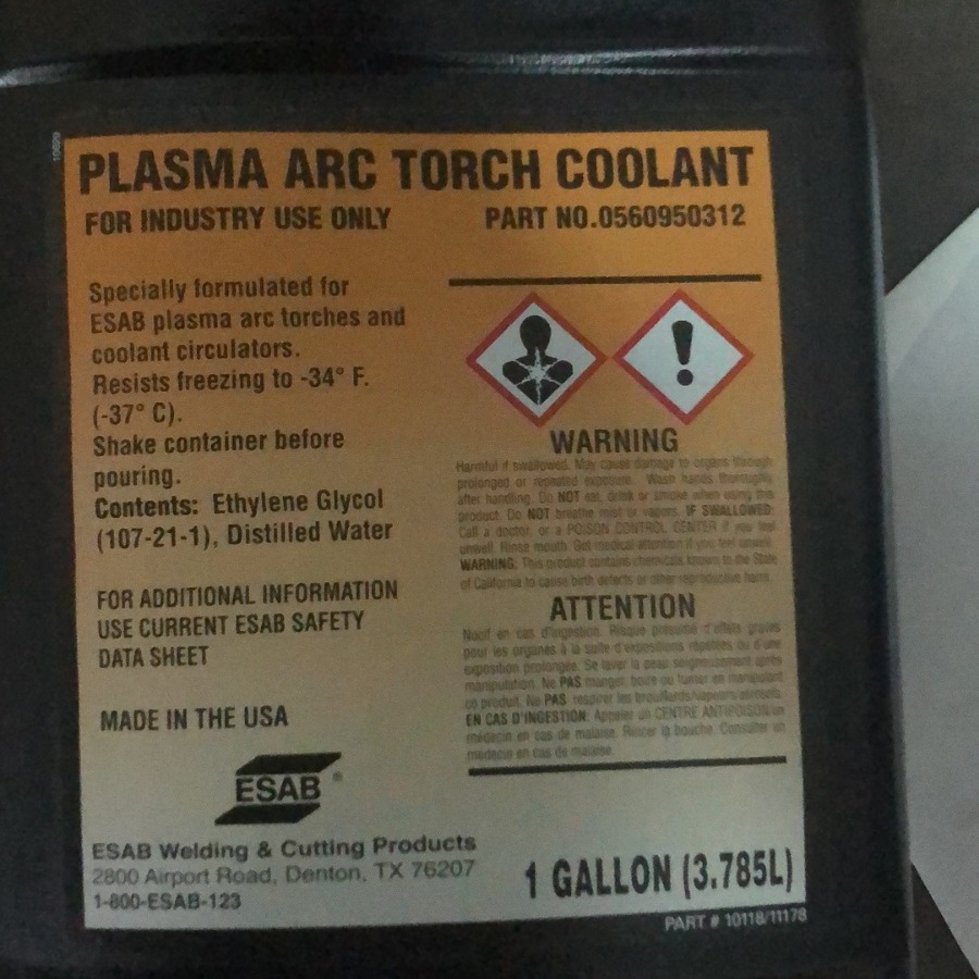 伊萨焊机冷却液0560950312 3.78L -36℃防冻液 防冻剂二保焊机