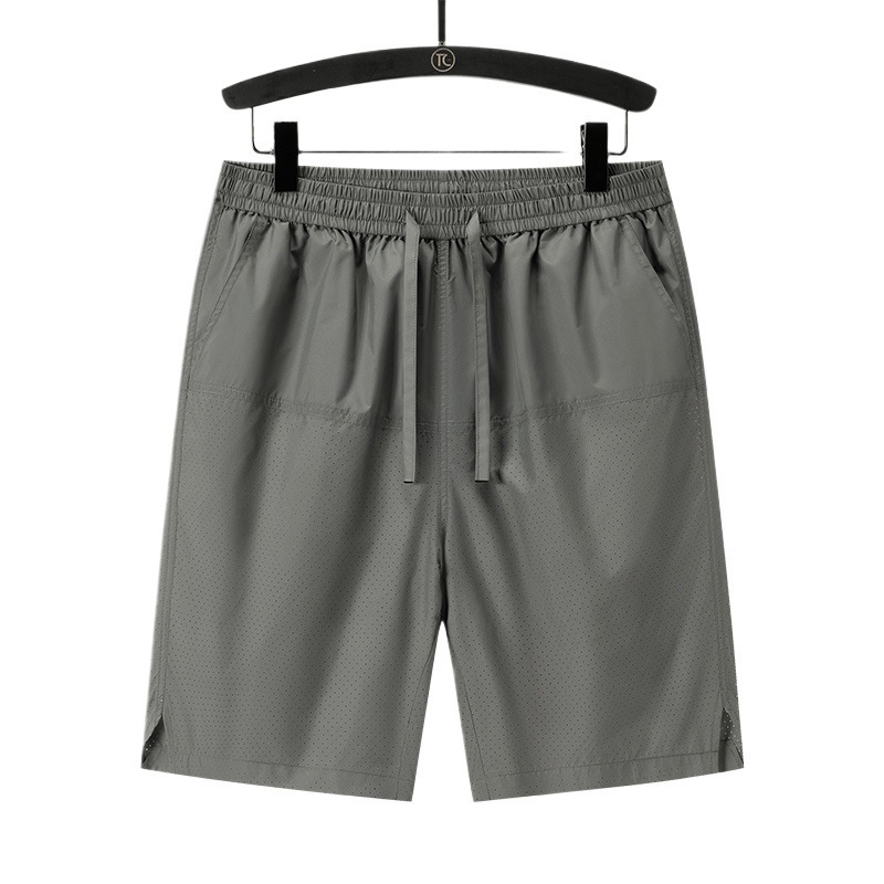 Pantalones cortos casuales de color sólido verano nuevos delgados pantalones transpirables casuales sueltos pantalones de cinco puntos versátiles en el exterior