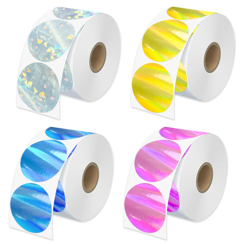 Etiqueta de plata láser térmica transfronteriza de Amazon Etiqueta adhesiva de sellado Etiqueta reflectante Etiqueta adhesiva impermeable holográfica Personalización image 14