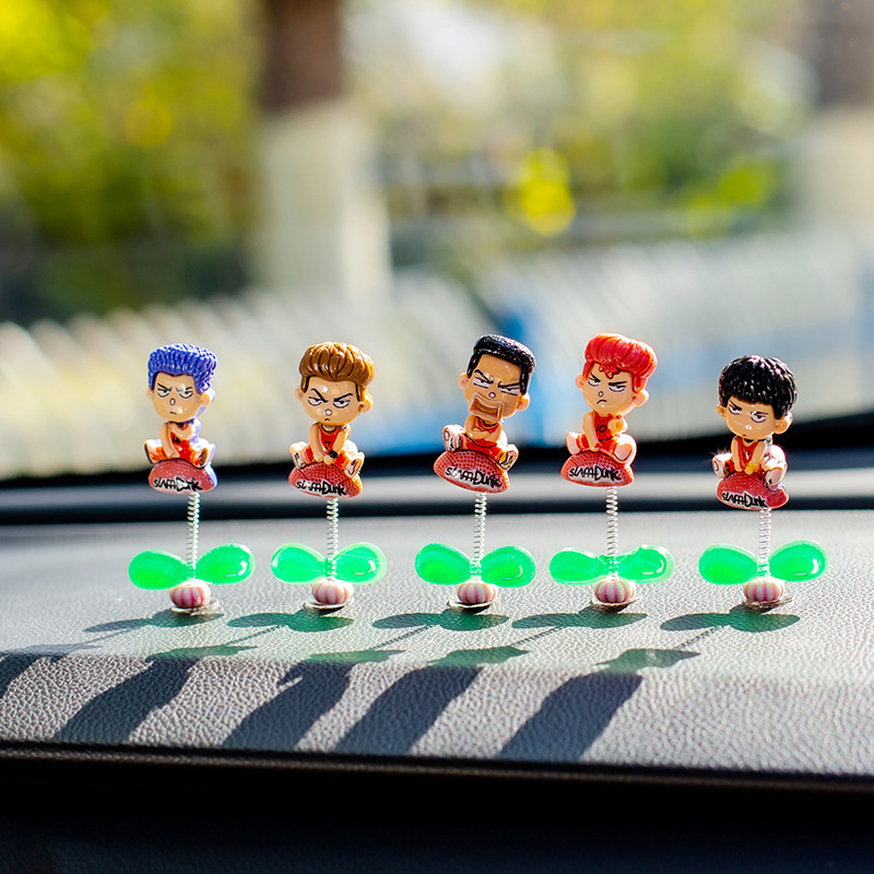 Adornos de la cabeza del automóvil, accesorios de automóvil, lindo slam dunk 2024, nueva decoración creativa de la consola central del automóvil