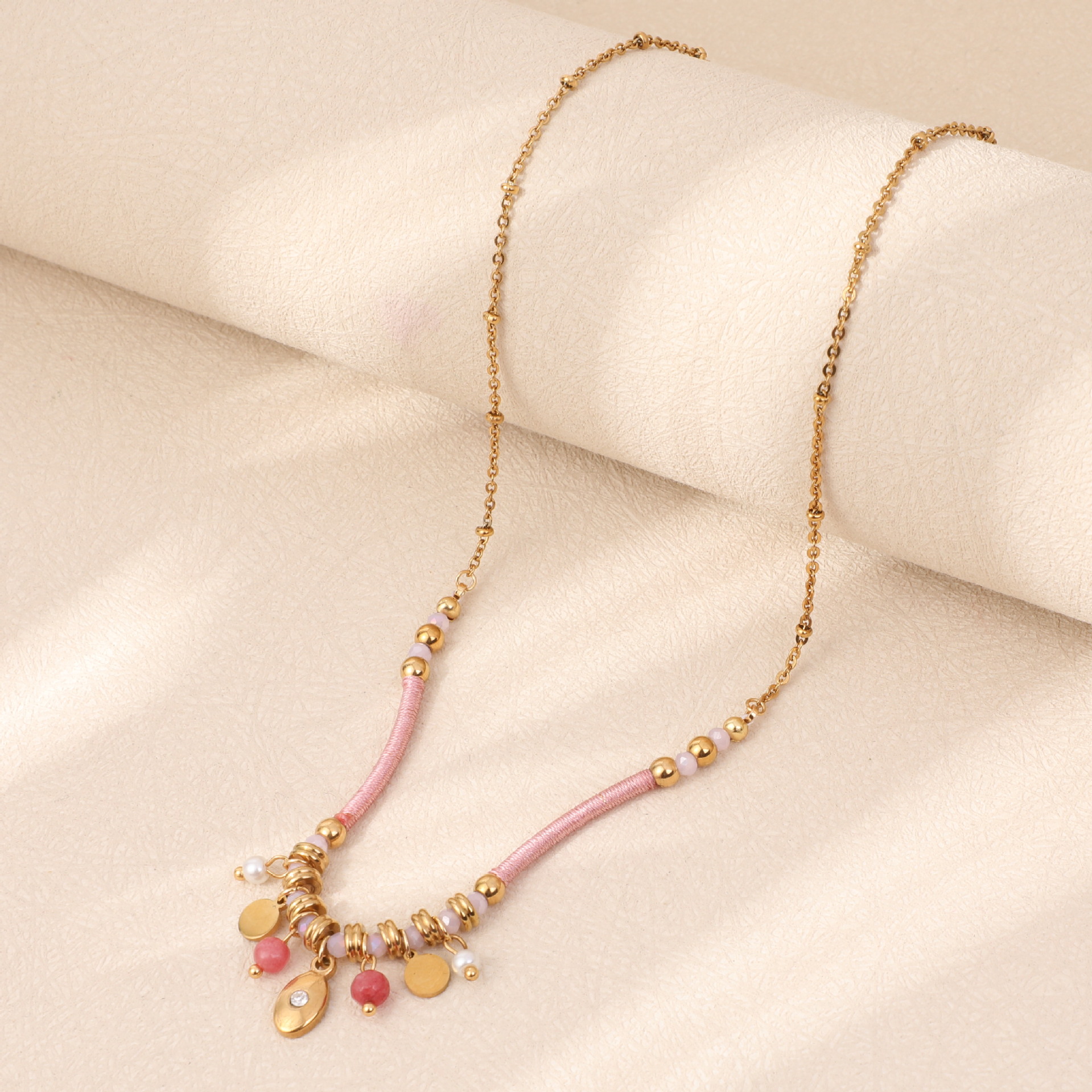 Wholesale Jewelry Simple Style Classic Style Geometric Titanium Steel Plating Necklace display picture 4