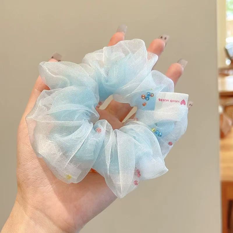 ポニョの夏の青い小さな金魚のヘアバンド夏シンプルな小さな新鮮なハイエンドのヘアゴムバンド女性用|undefined