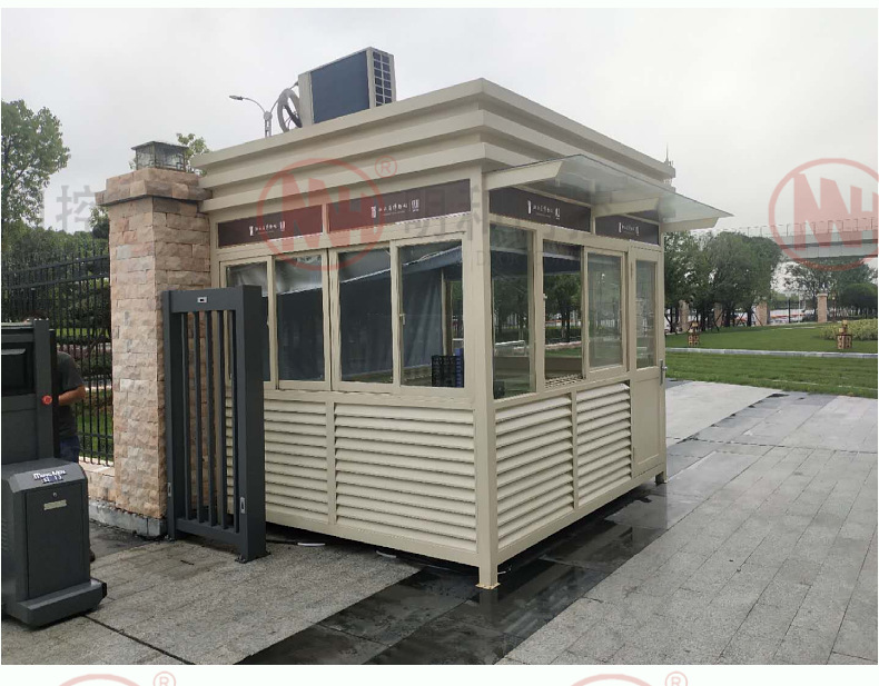 厂家定 制钢结构成品户外不锈钢岗亭门口值班室小屋可移动门卫室-阿里巴巴