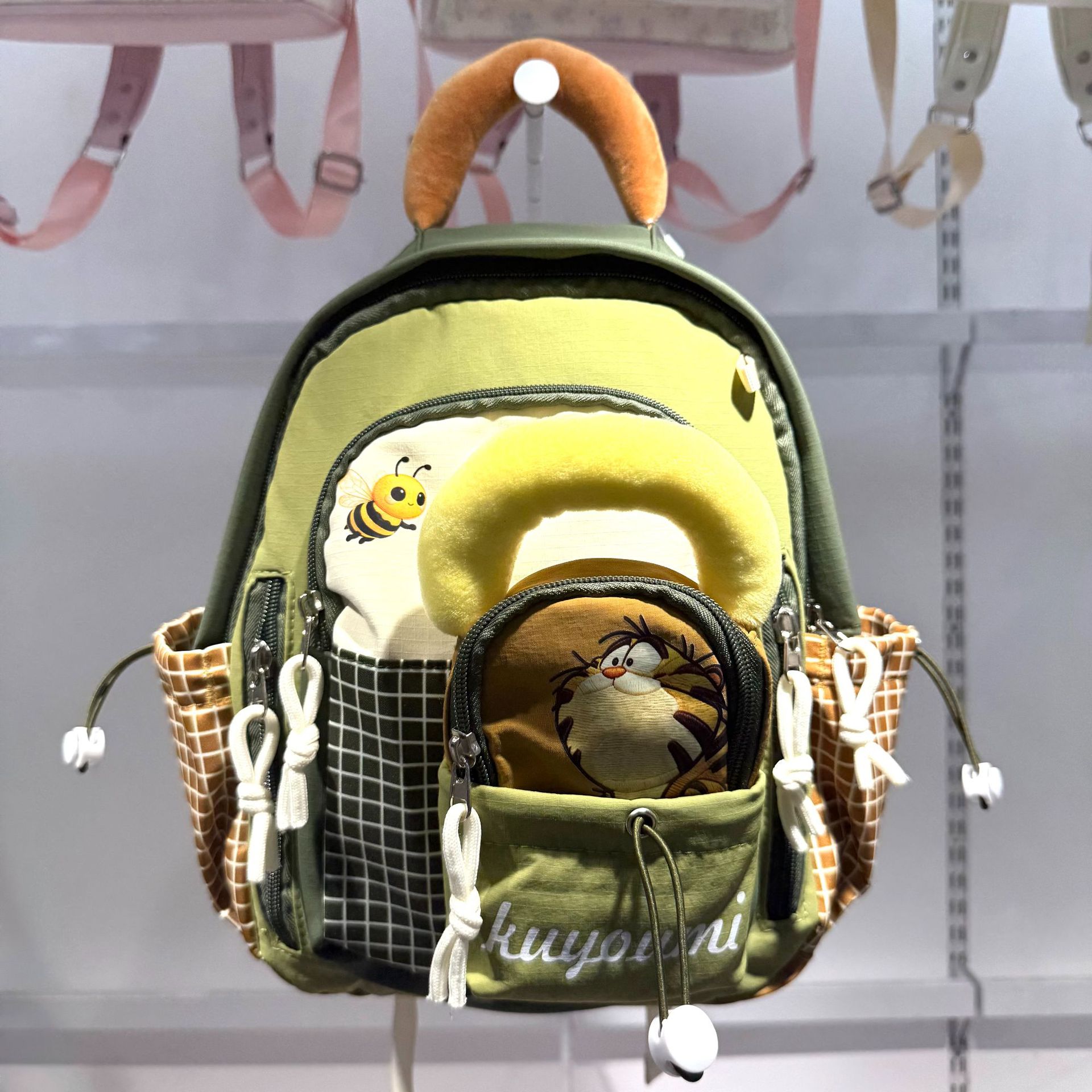 Mochila de dibujos animados para niños, mochila pequeña, 7 - 9 - 11 - 13 años, bolsas de moda para niños y niñas, color caramelo, ligero