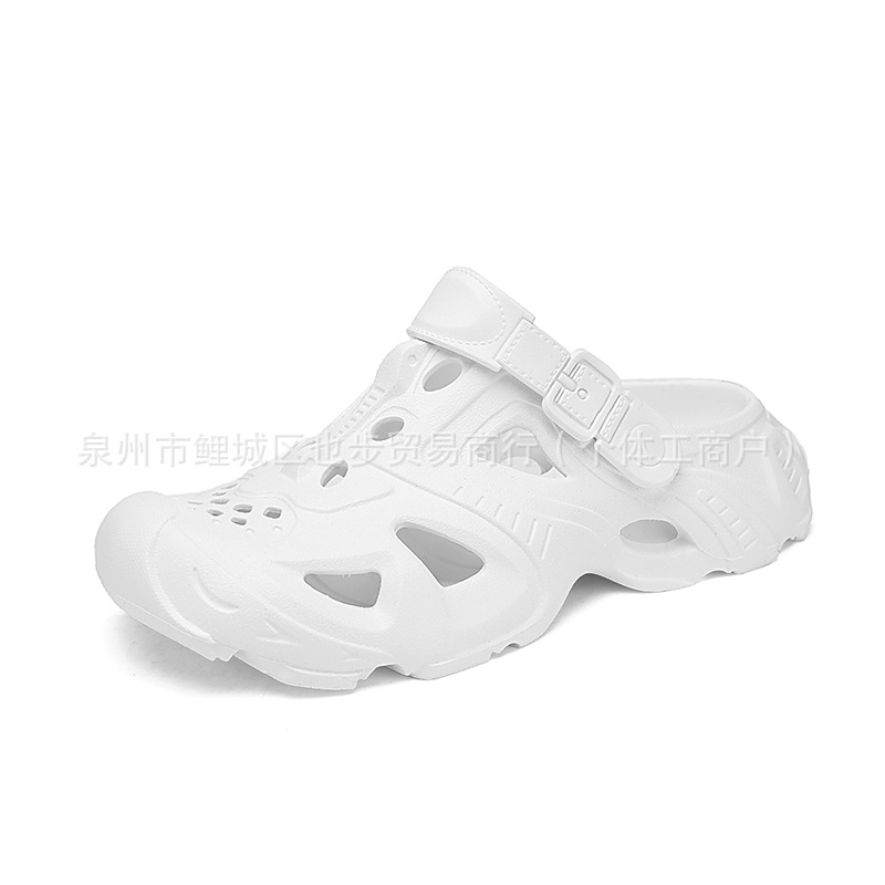 Zapatos de conducción ligeros transpirables de verano transfronterizos, sandalias y zapatillas de suela blanda con sensación de mierda, zapatos de playa de suela gruesa, zapatos con agujeros, zapatos de hombre