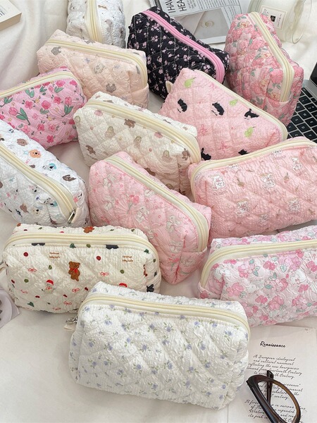 Fresh capacious cosmetic bag