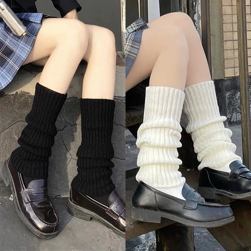 Y2K Женские гетры Длинные носки в стиле японской Лолиты Шерстяной трикотаж