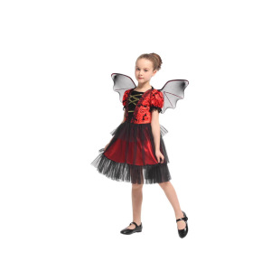 2025 Halloween Costume Masquerade Costume School Drama Bat Princess Costume with Wings for Children