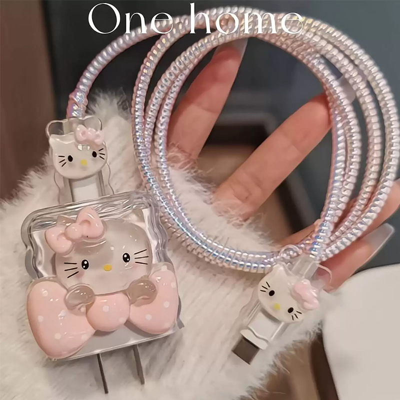 Cute Cartoon Data Cable Protective Cover Suitable for Apple 15/16/17Air Charging Cable, Anti-Fall and Anti-Break Cute Cartoon Data Cable Protective Cover Suitable for Apple 15/16/17Air Charging Cable, Anti-Fall and Anti-Break