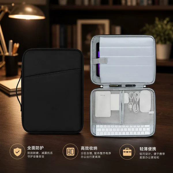 iPad bag, tablet bag, laptop bag, inner sleeve bag, portable storage bag, suitable for business, office, and travel, lightweight and portable