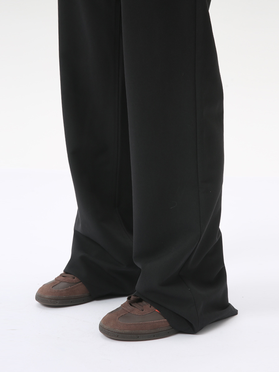 MTLCLOTHES Hombres| Coreano de estilo de lujo ligero sensación de colgaje minimalista de color sólido delgado versátil ligero de negocios pantalones de tendencia image 3