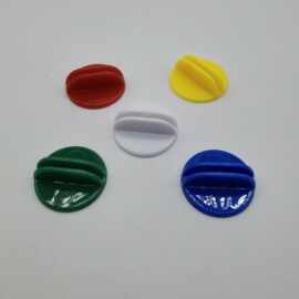 25MM塑料底座圆形2MM宽卡座纸牌夹桌游玩具配件立牌夹全新料名片