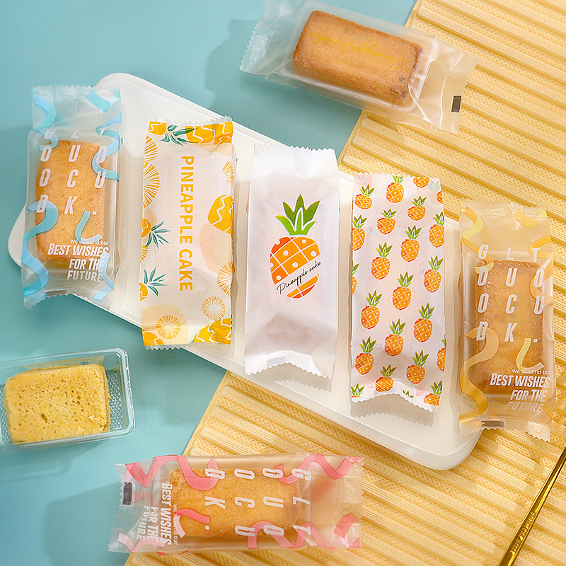 奶枣雪花酥包装袋透明开运酥机封袋小清新凤梨酥包装袋