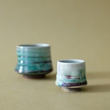 景德镇手工捏制钧雾翠缥绿色冰裂釉高温窑变陶瓷主人杯茶杯小酒杯