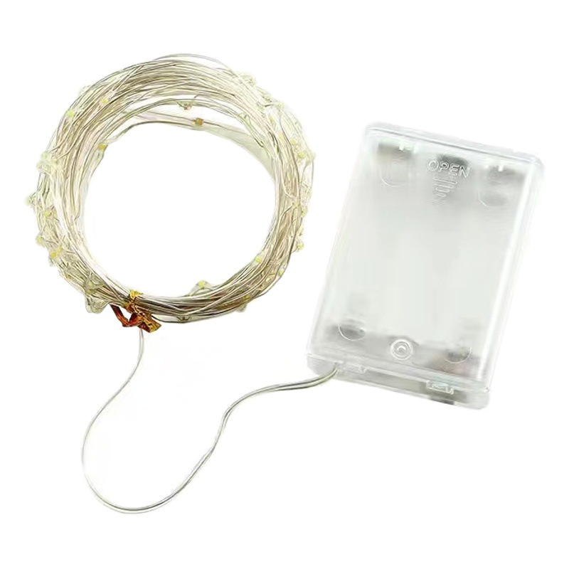 Caja de batería de cadena ligera luces de colores al por mayor flores pastel caja de regalo decoración pequeña estrella batería led luces de cadena de luz de Navidad