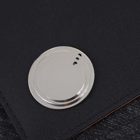 European and American stainless steel lettering tag titanium steel round pendant jewelry titanium steel necklace diy jewelry accessories size do