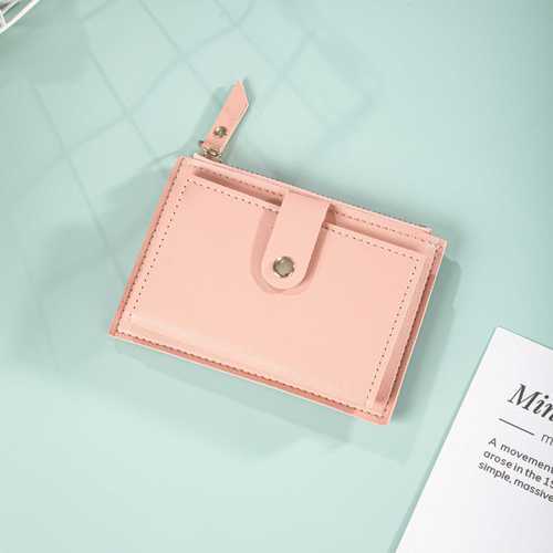 Women's Ultra-Thin Card Holder Crossbody Bag Korean Style Zipper Card Case Candy Color Bus Student Bank Card Holder USD Bag