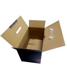 手提瓦楞盒包装盒定制礼品盒彩色印刷瓦楞彩盒定做塑料手提扣礼盒