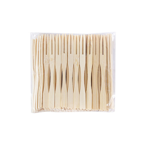 Bamboo fruit fork disposable children's heart-shaped bamboo fork KTV bar club home snack fork manufacturer wholesale