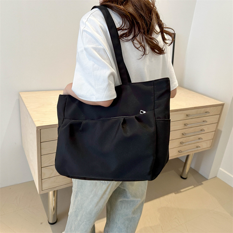 Bolso de lona de mujer 2024 nuevo bolso de hombro de moda de verano de gran capacidad de transporte tote bolso de mano casual