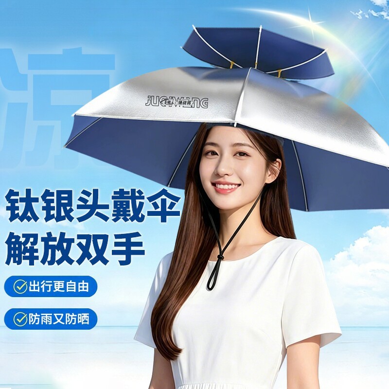 2026 New Model Multifunctional Hat with Built-In Umbrella, Rainproof and Sunproof, Portable Large Umbrella Specifically for Fishing