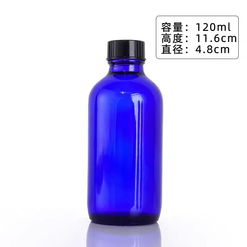 Botella de vidrio sellado de Boston marrón con una pequeña boca protegida de la luz, botella de reactivo químico de gran capacidad, botella de alta borosilicona