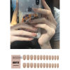 Nail stickers, short colored nude mini-skirt, fake nails for manicure, ready-made product, wholesale, internet celebrity