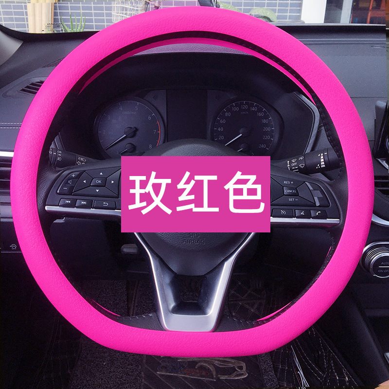 車のシリコン製ハンドルカバー、男女兼用、おしゃれ、吸汗性、滑り止め、汎用、四季対応、薄型、柔らかい、車載用|undefined