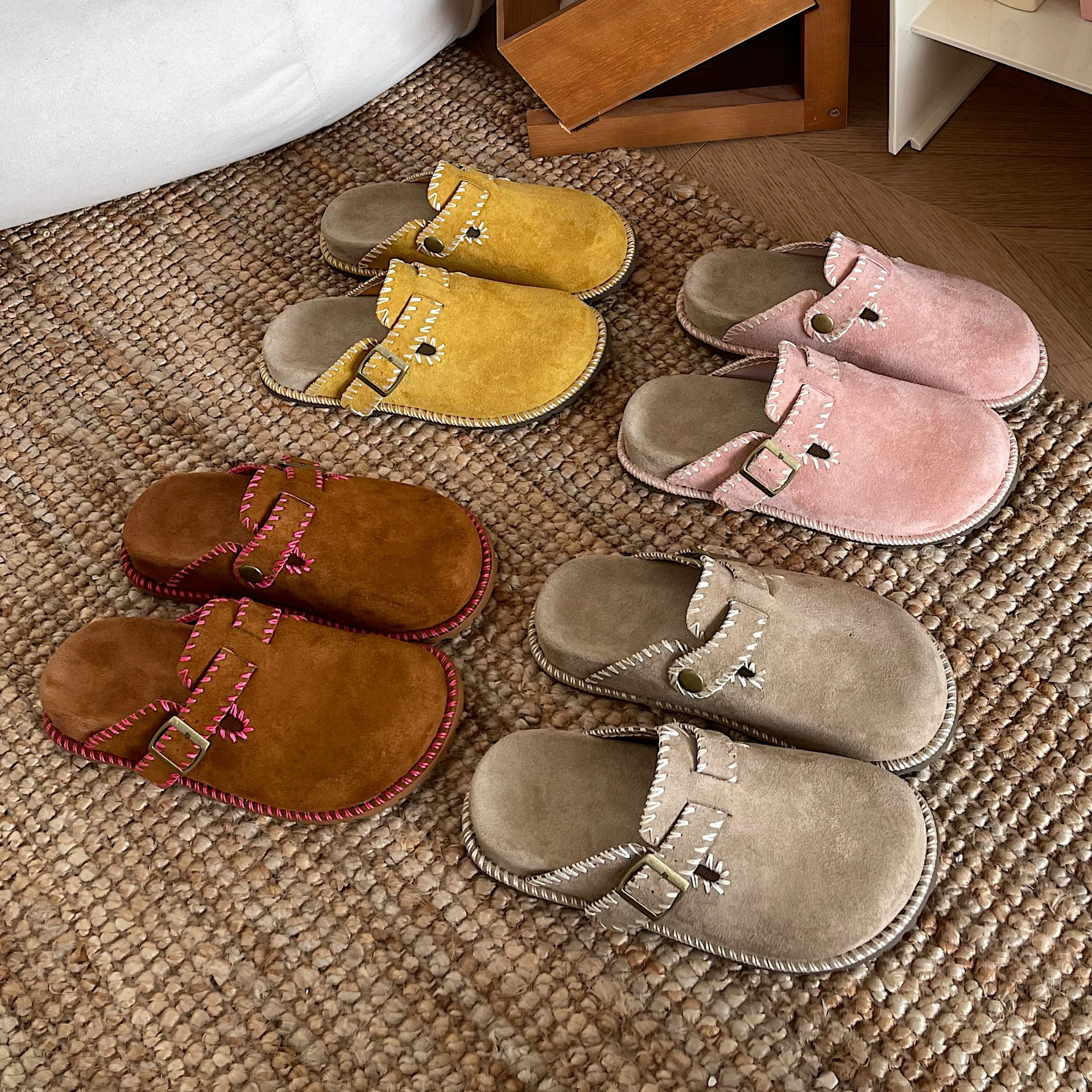 Jini 2025 весна новый круглый замшевый ремень пряжка