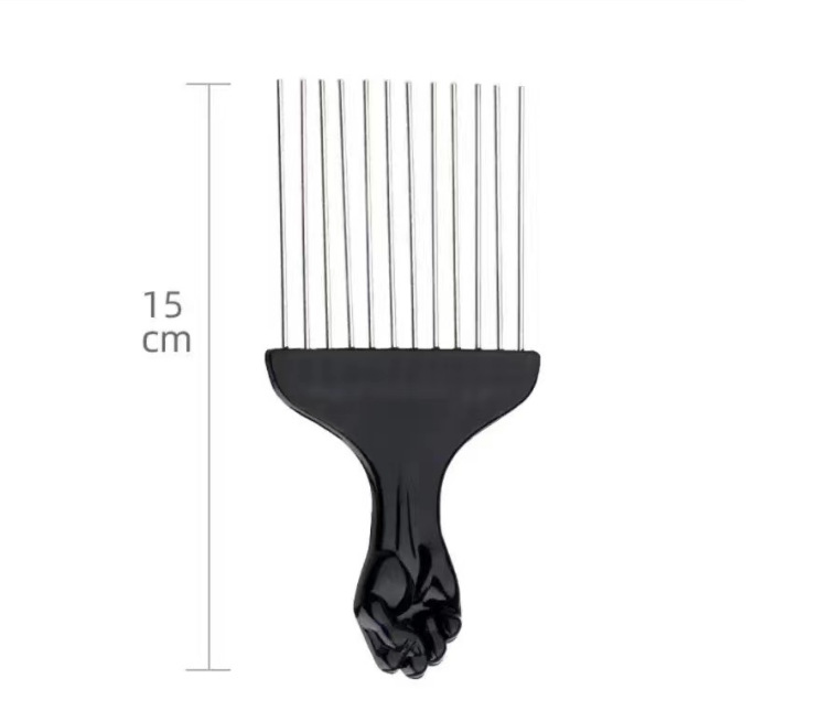Peine de dientes anchos, peine para peinar el cabello hacia atrás, peine alisador, peine para separar el cabello, peine de maquillaje, peine de estilismo, peine de dientes anchos negro