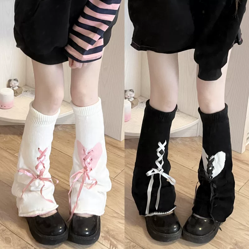 Голени-варежки (Millennium) Y2K Lolita Bow Lace Calf Socks Set, один размер