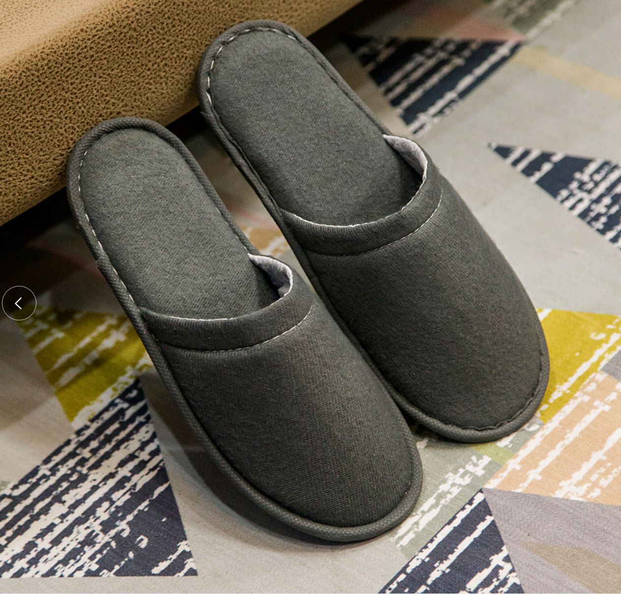[No. 008] 5MM curved-foot anti-slip plush slippers (grey)