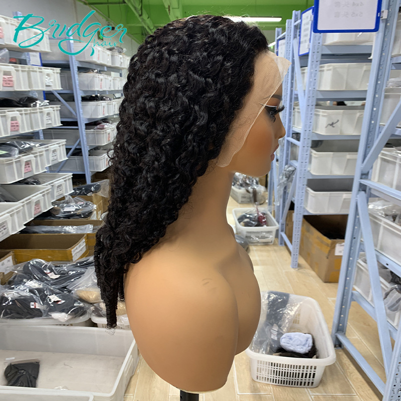 13*4 Splicing Headgear New curly2 Natural Color Real Human Hair Wig human hair wigs_voghion.com