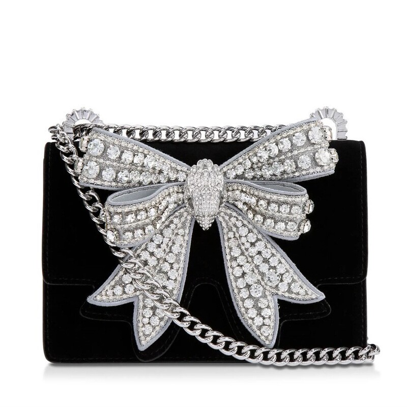 Kg Diamond Gemstone Retro Bow Exquisite Fashion Banquet Handbag One-Shoulder Cross-Body Hand-Held Women's Evening Bag