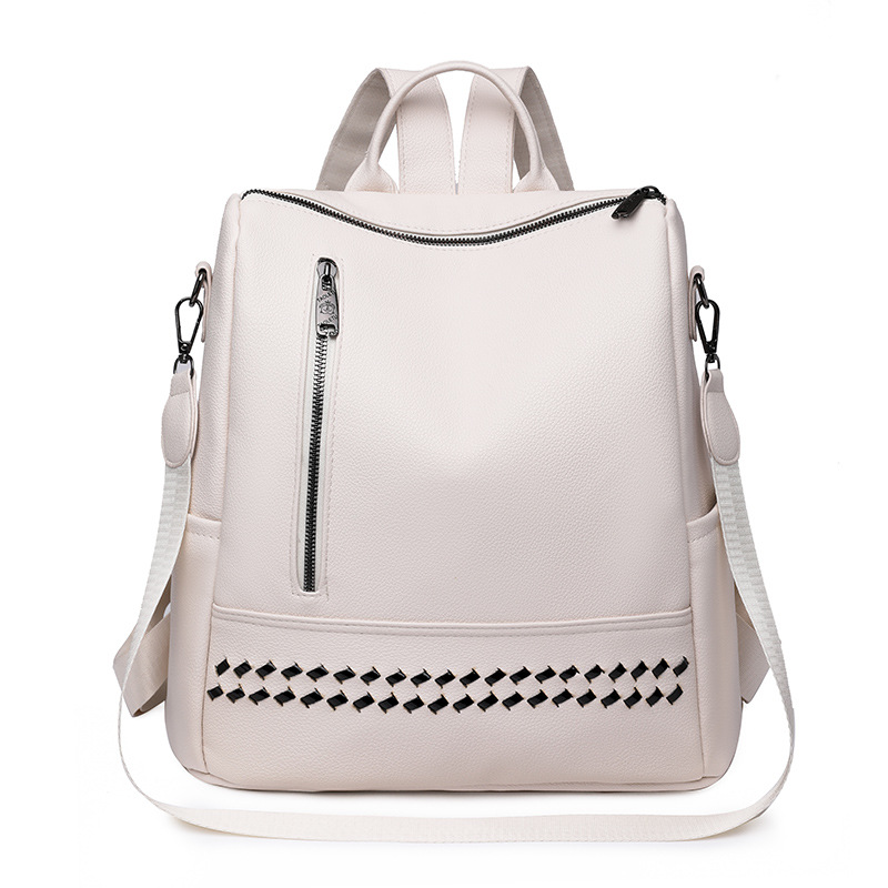 Los fabricantes envían 2023 nuevas mochilas antirrobo de cuero suave para damas casuales