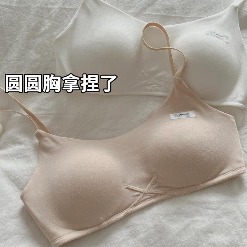 Zhiqu Modal Seamless Underwear Women's Summer Thin Style Small Chest Gathering Anti-Sagging Breathable Bra Ultra-Thin Bra