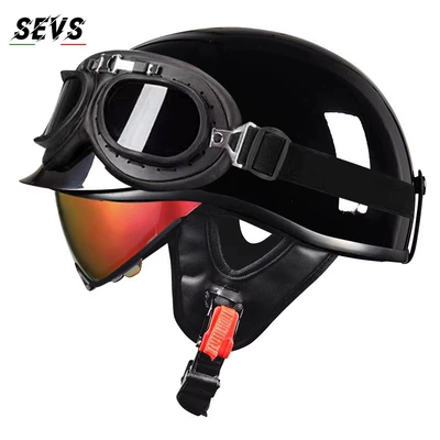 Motosiklet kaskı (dəbilqə) — motorcycle helmet for men and - glossy-black-aurora-red-mirror-black-frame-mirror-m