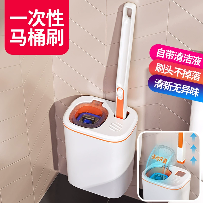 Disposable toilet, set for home use, automatic brush
