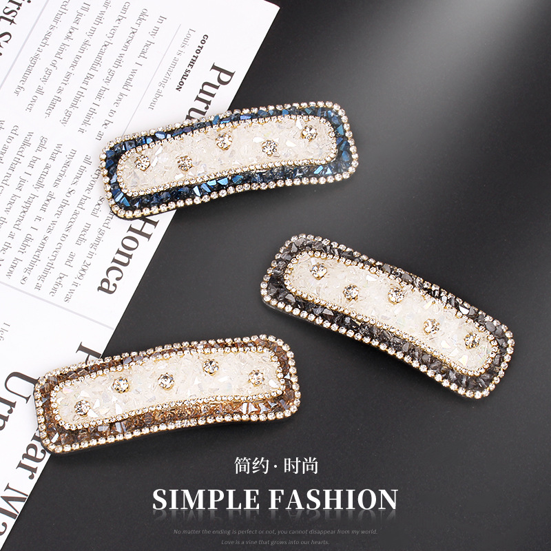 发夹 发饰 新款diy材料水晶爪钻发卡发夹侧夹刘海夹子发夹批发
