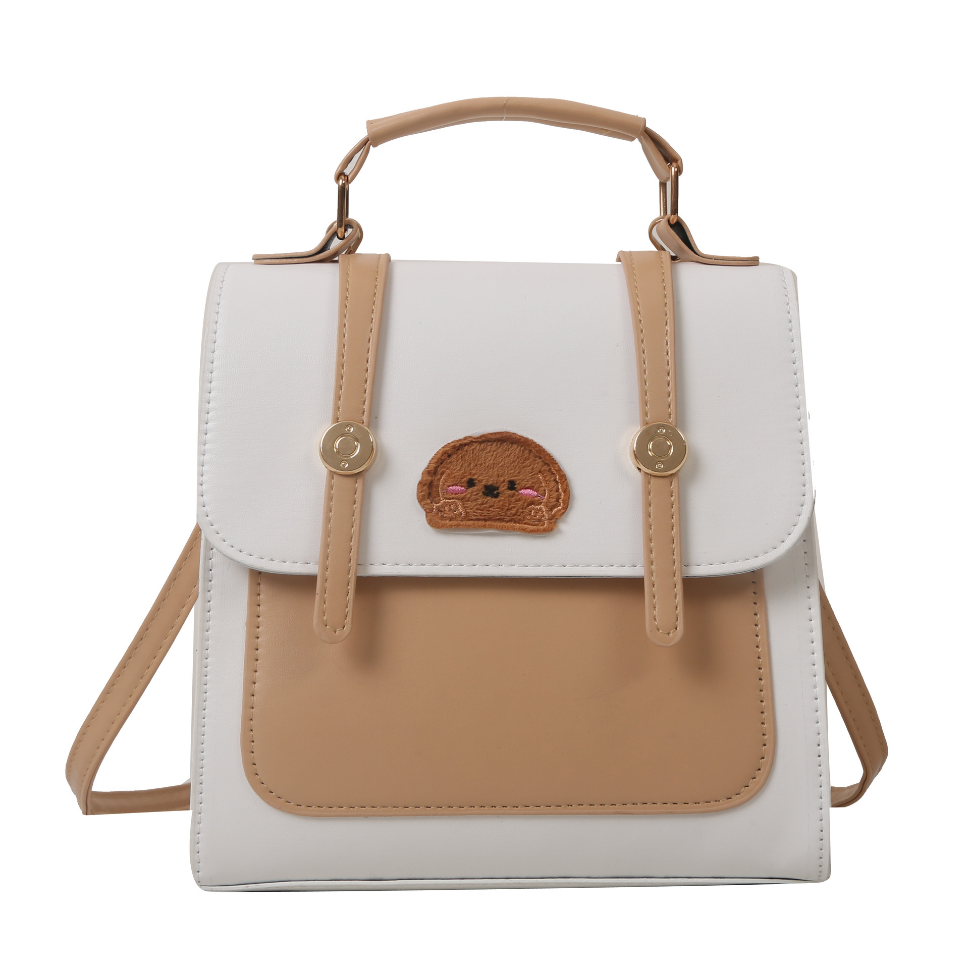 Commuter textura simple estilo occidental retro casual bolsa 2023 otoño e invierno nuevo estilo coreano mochila mensajero bolsa