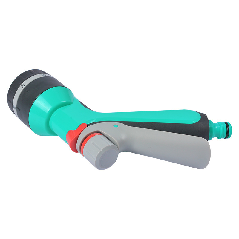 Plástico ABS recubierto de plástico 7 Función de jardín pistola de agua boquilla de riego de lavado de coches domésticos regar verduras lavado piso ducha pistola de agua image 5