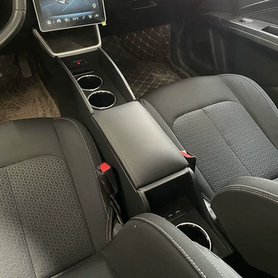 armrest box modified interior accessories – Armrest box - which-v-is-fully-surrounded-support-fast-charge-cup-holder-pure-black