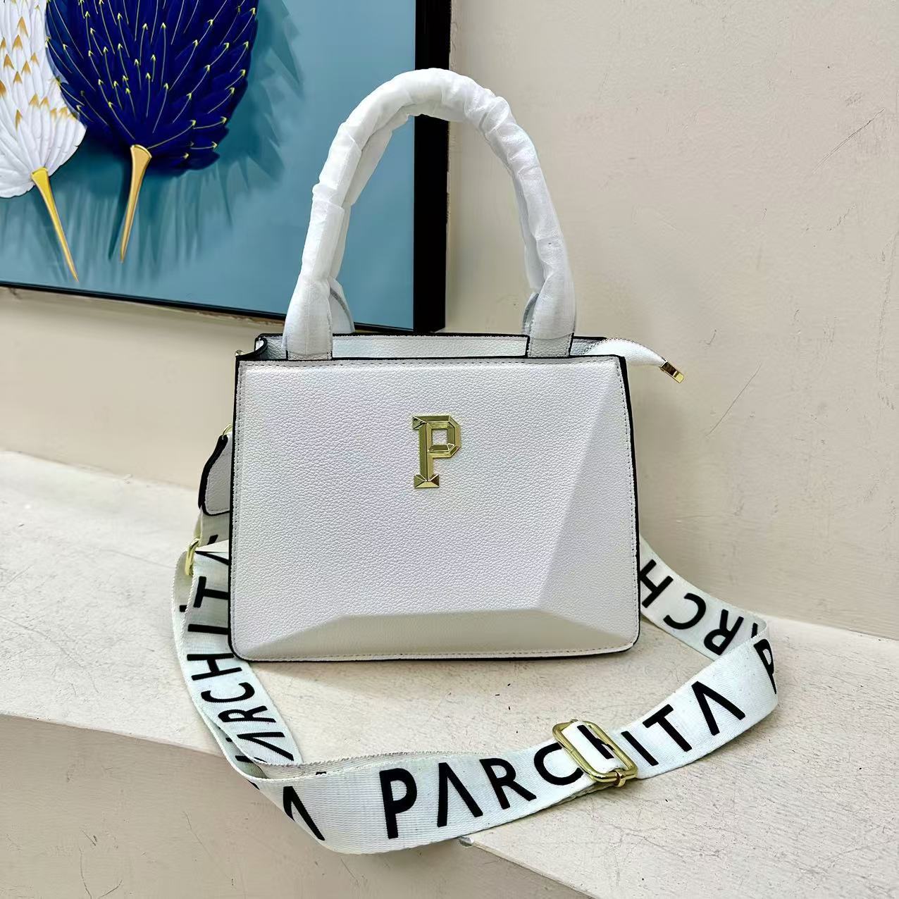 Bolsos transfronterizos para mujer 2025 primavera nuevo estilo bordado alfabeto Bolsos tote moda europea y americana bandolera de un solo hombro