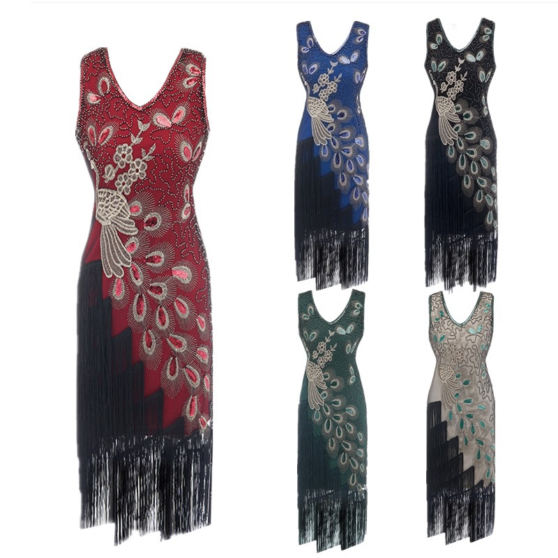 fashionable retro evening dress